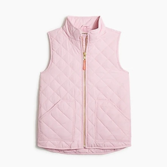 CREWCUTS Girls Light Pink Quilted Vest 12 - Picture 1 of 9